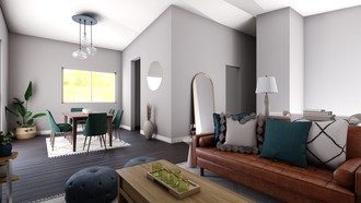Modern, Rustic, Midcentury Modern Living Room by Havenly Interior Designer Abigail