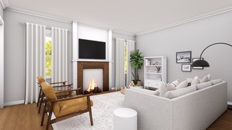 Modern, Transitional Living Room by Havenly Interior Designer Lauren