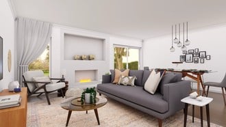 Bohemian, Midcentury Modern Living Room by Havenly Interior Designer Laura