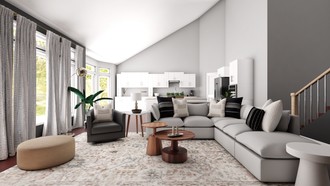 Midcentury Modern, Scandinavian Living Room by Havenly Interior Designer Ivan