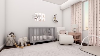 Glam, Midcentury Modern Nursery by Havenly Interior Designer Gabriela
