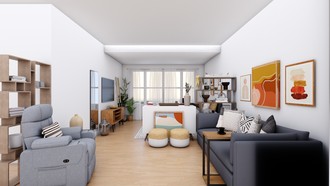 Bohemian, Midcentury Modern Living Room by Havenly Interior Designer Ivan