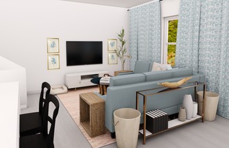 Coastal, Glam Living Room by Havenly Interior Designer Myrlene