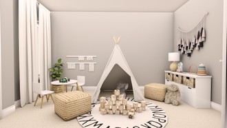 Bohemian, Scandinavian Playroom by Havenly Interior Designer Jimena