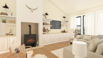 Bohemian, Farmhouse Living Room by Havenly Interior Designer Gabriela