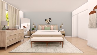 Bohemian, Rustic, Transitional, Global Bedroom by Havenly Interior Designer Jimena