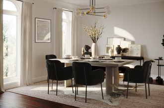 Contemporary, Eclectic, Glam Dining Room by Havenly Interior Designer Sandra
