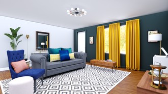 Modern, Bohemian, Glam Living Room by Havenly Interior Designer Ambar