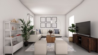 Contemporary, Coastal Living Room by Havenly Interior Designer Lilia