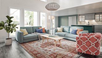 Preppy Living Room by Havenly Interior Designer Isabel