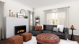 Modern, Farmhouse, Midcentury Modern, Scandinavian Living Room by Havenly Interior Designer Cory