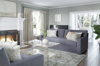 Classic, Transitional Living Room by Havenly Interior Designer Kylie