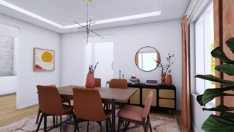 Eclectic, Southwest Inspired, Midcentury Modern, Scandinavian Dining Room by Havenly Interior Designer Allison