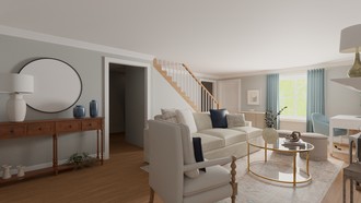 Glam, Farmhouse Living Room by Havenly Interior Designer Ashley