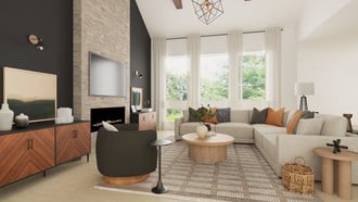 Contemporary, Midcentury Modern, Scandinavian Living Room by Havenly Interior Designer Anny