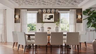 Classic, Traditional, Transitional, Preppy Dining Room by Havenly Interior Designer Toussaint