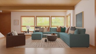 Bohemian, Transitional, Midcentury Modern Living Room by Havenly Interior Designer Dayana