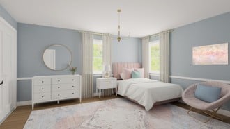 Glam, Preppy Bedroom by Havenly Interior Designer Lisa