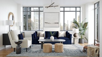 Classic, Bohemian, Midcentury Modern Living Room by Havenly Interior Designer Havenly
