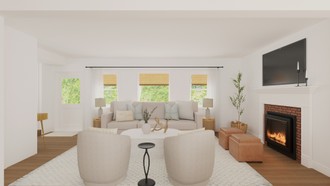 Contemporary, Classic, Bohemian, Coastal, Midcentury Modern, Scandinavian Living Room by Havenly Interior Designer Lisa