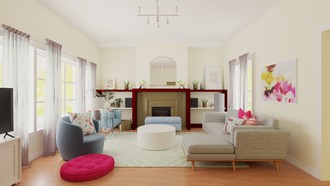 Contemporary, Modern, Preppy Living Room by Havenly Interior Designer Isadora
