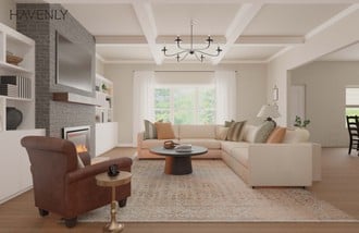 Contemporary, Transitional Living Room by Havenly Interior Designer Meredith