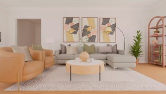 Bohemian, Transitional Living Room by Havenly Interior Designer Sofia