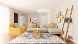 Eclectic, Bohemian, Midcentury Modern Living Room by Havenly Interior Designer Nicole