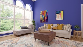 Eclectic, Transitional, Global, Midcentury Modern, Scandinavian Living Room by Havenly Interior Designer Nicole