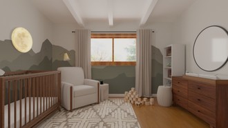 Bohemian, Midcentury Modern Nursery by Havenly Interior Designer Elisa