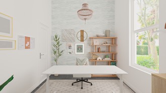 Coastal, Transitional, Scandinavian Office by Havenly Interior Designer Katherin