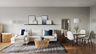 Classic, Coastal, Farmhouse Living Room by Havenly Interior Designer Havenly