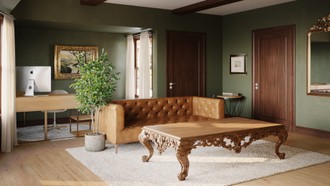 Traditional, Transitional Office by Havenly Interior Designer Tara