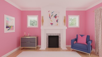 Glam, Preppy Office by Havenly Interior Designer Allison