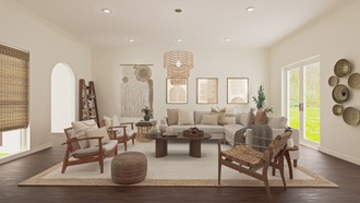 Bohemian Living Room by Havenly Interior Designer Diego