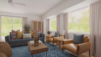 Bohemian, Midcentury Modern Living Room by Havenly Interior Designer Allison