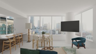 Modern, Bohemian, Midcentury Modern, Scandinavian Living Room by Havenly Interior Designer Briana