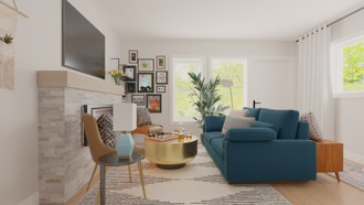 Eclectic, Bohemian, Midcentury Modern Living Room by Havenly Interior Designer Jennifer
