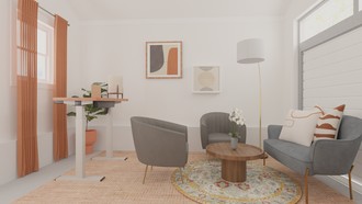 Vintage, Midcentury Modern Office by Havenly Interior Designer Jennifer