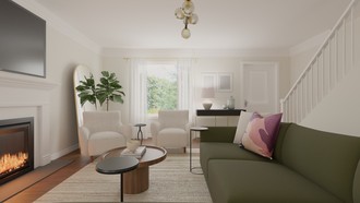 Eclectic, Bohemian, Transitional Living Room by Havenly Interior Designer Jaliah