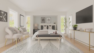 Modern, Eclectic Bedroom by Havenly Interior Designer Devin