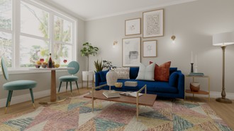 Eclectic, Bohemian, Midcentury Modern Living Room by Havenly Interior Designer Julieta