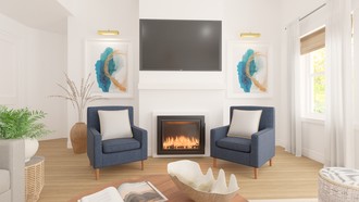 Coastal Living Room by Havenly Interior Designer Mika