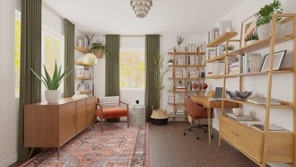 Bohemian, Midcentury Modern Office by Havenly Interior Designer Ivan