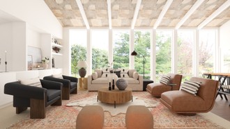 Contemporary, Bohemian, Rustic Living Room by Havenly Interior Designer Lilia