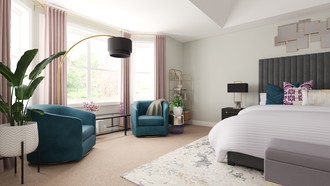 Modern, Glam, Preppy Bedroom by Havenly Interior Designer Chante