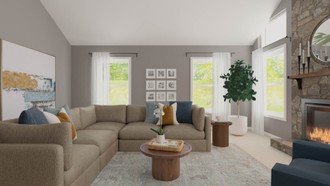 Farmhouse Living Room by Havenly Interior Designer Tatiana