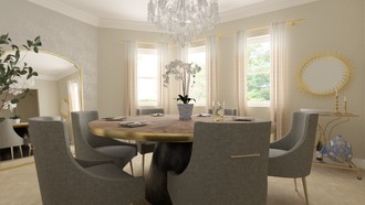 Modern, Glam, Transitional Dining Room by Havenly Interior Designer Chante