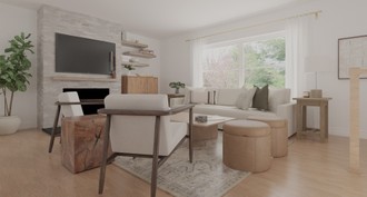 Transitional Living Room by Havenly Interior Designer Camila