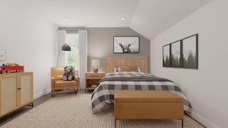 Industrial, Rustic, Midcentury Modern Bedroom by Havenly Interior Designer Allison